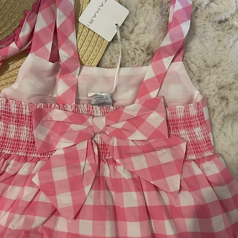 Tahari Girls’ Dress With Straw Hat size 5 - Picture 3 of 7